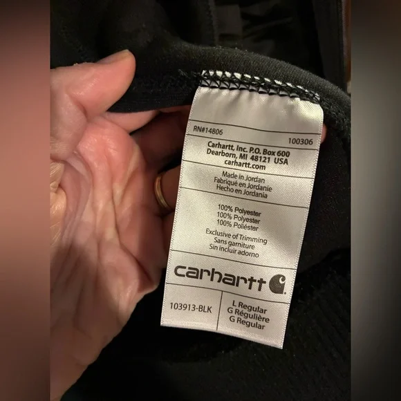 Women’s Carhartt Sherpa Black Fleece Jacket with Zip Pockets - Picture 5 of 5